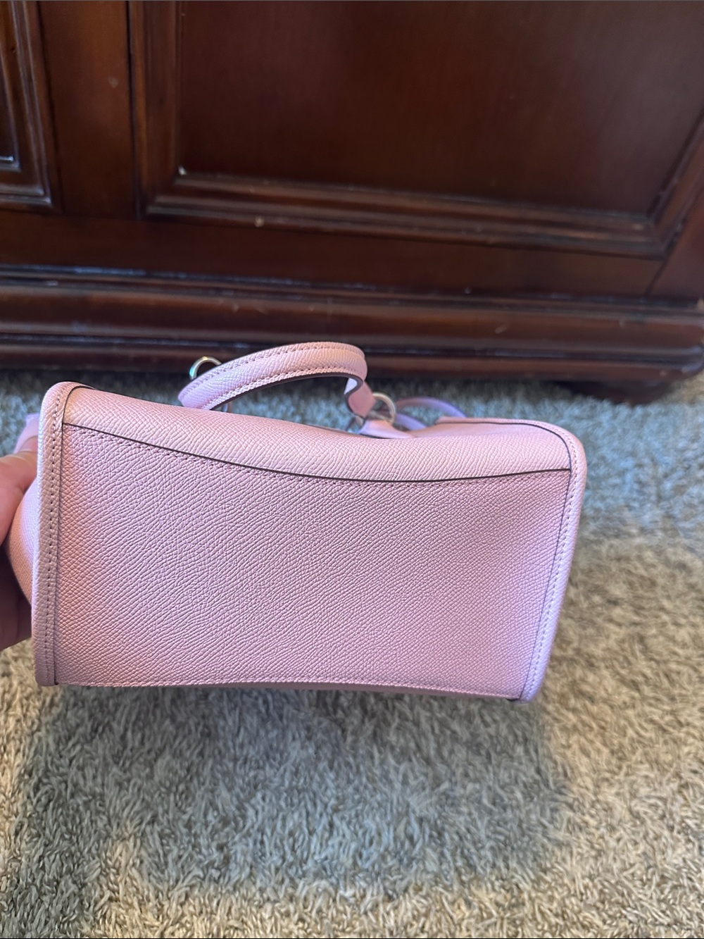 Coach Light Pink Pebbled Leather Satchel - Picture 4 of 6